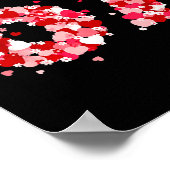 Valentine’s Day 67 Meme With Hearts Funny Six Seve Poster (Ecke)