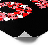 Valentine’s Day 67 Meme With Hearts Funny Six Seve Poster (Ecke)