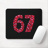 Valentine’s Day 67 Six Seven 6 7 Valentine Hearts Mousepad (Mit Mouse)