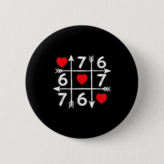 Valentine’s Day 67 Six Seven Meme Love Heart Coupl Button (Vorderseite)