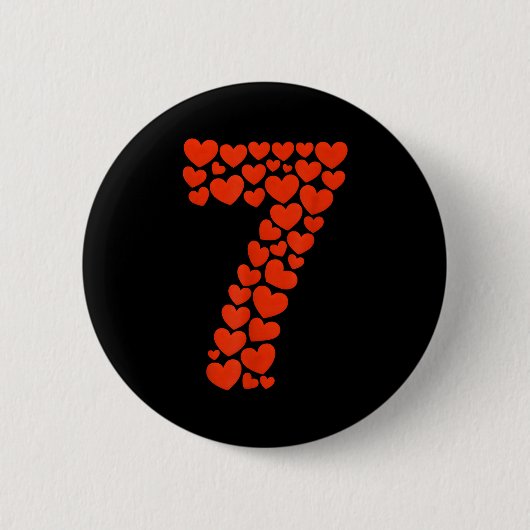 Valentine’s Day 67 With Heart Matching Couple Vale Button (Vorderseite)