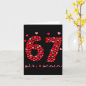 Valentine’s Day 6-7 Meme Sechs Sieben 6 7 Valentin Karte (Gelbe Blume)