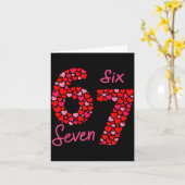 Valentine’s Day 6-7 Meme Six Seven 6 7 Valentine H Karte (Gelbe Blume)