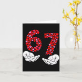 Valentine’s Day 6-7 Meme Six Seven 6 7 Valentine H Karte (Gelbe Blume)