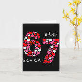 Valentine’s Day 6-7 Meme Six Seven 6 7 Valentine H Karte (Gelbe Blume)