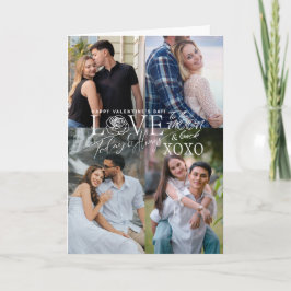 Valentine’s Day Calligraphy Photo Collage Karte