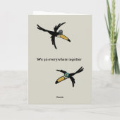 Valentine’s Day card: Awesome Two Toucans with Pic Dankeskarte (Rückseite)