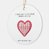 Valentine’s Day Card – Knit Heart Design Keramik Ornament (Links)
