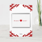 Valentine’s Day Card, Romantic Holiday Greeting Karte (Rückseite)
