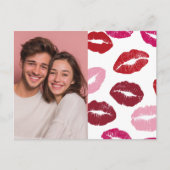 Valentine’s Day Custom Photo Kisses Postkarte (Vorderseite)