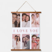 Valentine’s Day Custom Photos Tapestry Wall Decor Wandteppich Mit Holzrahmen (Vorderseite)