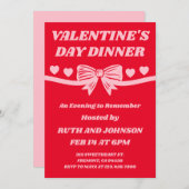 Valentine’s Day Dinner Event Einladung (Vorne/Hinten)