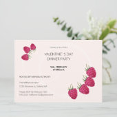 Valentine`s Day Dinner Party Feiertagskarte (Stehend Vorderseite)