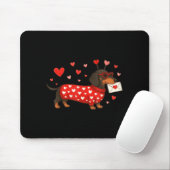 Valentine’s Day Dog Cute Dachshund Dogs For Dog Mo Mousepad (Mit Mouse)