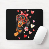 Valentine’s Day Dog Cute Dachshund Dogs For Dog Mo Mousepad (Mit Mouse)