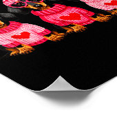 Valentine’s Day Dog Cute Dachshund Dogs For Dog Mo Poster (Ecke)