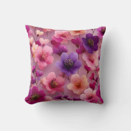 Valentine’s Day Floral Romantic Pink Purple Kissen