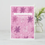 Valentine’s Day flower card  Einladung (Stehend Vorderseite)