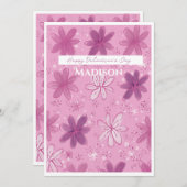 Valentine’s Day flower card  Einladung (Vorne/Hinten)