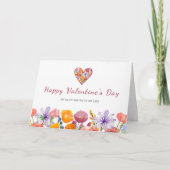 Valentine’s Day for Her - Floral Heart Flower Karte (Vorderseite)