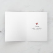 Valentine’s Day for Husband - Floral Heart Love Karte (Innenseite)