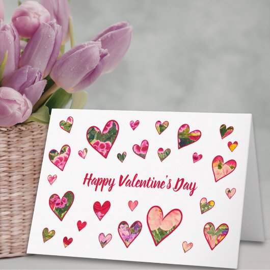 Valentine’s Day for Husband - Floral Hearts Love Karte