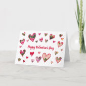 Valentine’s Day for Husband - Floral Hearts Love Karte (Vorderseite)