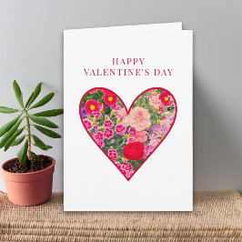 Valentine’s Day for Son - Floral Heart Love Karte