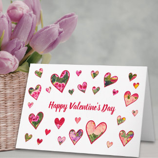 Valentine’s Day for Wife - Floral Hearts Love Karte