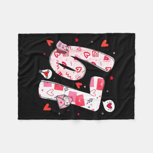 Valentine’s Day Funny 67 Meme Six Seven 6 7 Valent Fleecedecke (Vorderseite (Horizontal))