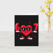 Valentine’s Day Funny 67 Meme Six Seven 6 7 Valent Karte (Gelbe Blume)