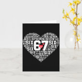 Valentine’s Day Funny 67 Meme Six Seven 6 7 Valent Karte (Gelbe Blume)