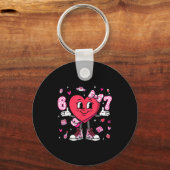 Valentine’s Day Funny 67 Meme Six Seven 6 7 Valent Schlüsselanhänger (Vorderseite)