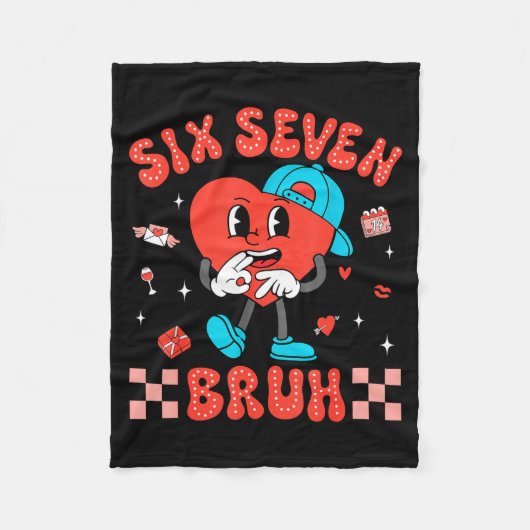 Valentine’s Day Funny 67 Six Seven Burh 6 7 Valent Fleecedecke (Vorderseite)