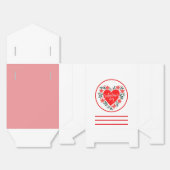 Valentine’s Day Gift Box Heart Floral Design Geschenkschachtel (Ungefaltet)