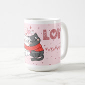Valentine’s Day Gift for Cat Moms & Cat Dads Kaffeetasse (VorderseiteRechts)