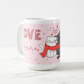 Valentine’s Day Gift for Cat Moms & Cat Dads Kaffeetasse (Vorderseite Links)