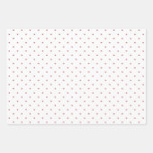 Valentine’s Day Girly Soft Red Pink Hearts Pattern Geschenkpapier Set (Vorderseite 3)