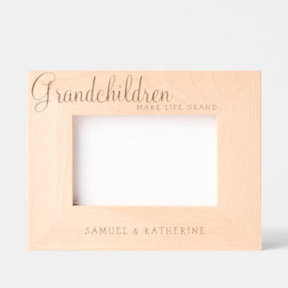 Valentine’s Day Grandchildren Make Life Grand Wood Geätzte Rahmen