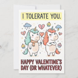 Valentine’s Day Greeting Card with Unicorn Quote Feiertagskarte
