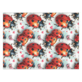 Valentine`s Day Ladybug Love Pattern Tischdecke (Vorderseite (Horizontal))