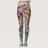 Valentine’s Day Leggings – Romantic Heart Pattern  (Vorderseite)