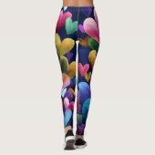 Valentine’s Day Leggings – Romantic Heart Pattern (Rückseite)