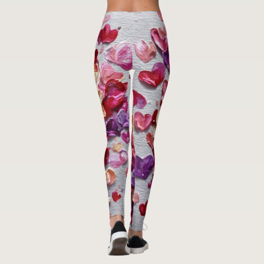 Valentine’s Day Leggings – Romantic Heart Pattern (Rückseite)