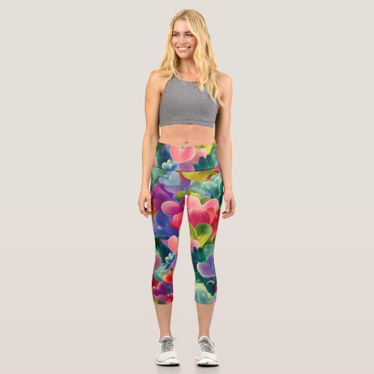 Valentine’s Day Leggings – Romantic Heart Pattern  (Vorderseite)