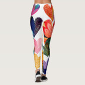 Valentine’s Day Leggings – Romantic Heart Pattern (Rückseite)