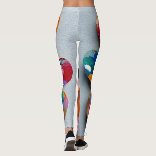 Valentine’s Day Leggings – Romantic Heart Pattern (Rückseite)