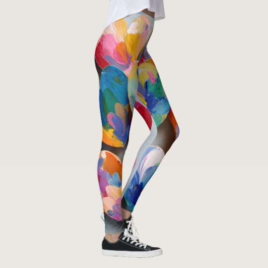 Valentine’s Day Leggings – Romantic Heart Pattern  (Rechts)