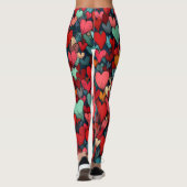 Valentine’s Day Leggings – Romantic Heart Pattern (Rückseite)