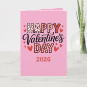 Valentine’s Day Love couple Folded Greeting Card Karte (Vorderseite)